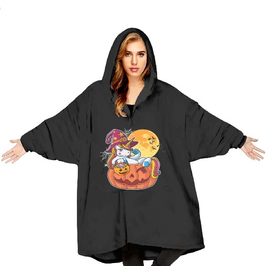 Halloween Unicorn Pony Trick Or Treat Halloween Blanket Hoodies