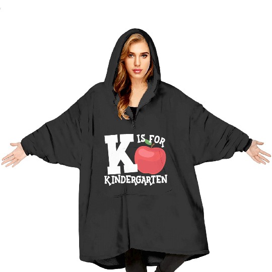 K Is For Kindergarten Teacher Back To School Blanket Hoodies