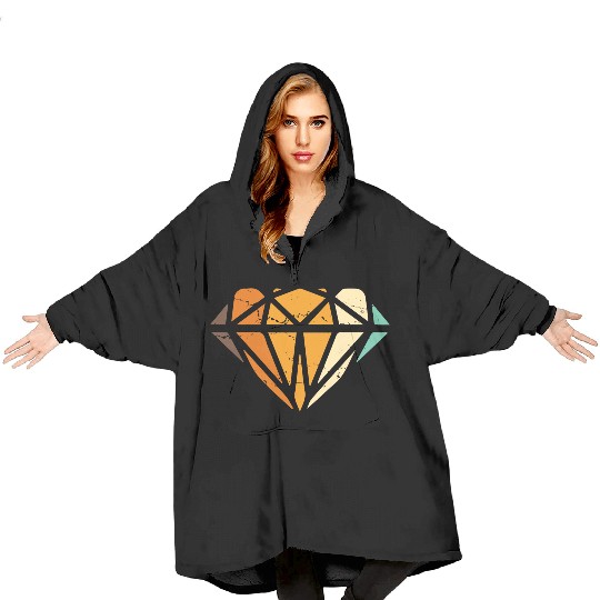 Vintage Diamond Gemstone Jewelry Jeweler Coral Blanket Hoodies