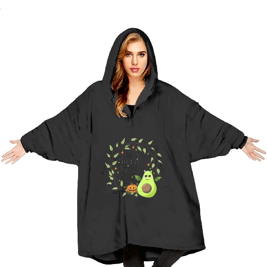 Bat Avocado - Happy Halloween Blanket Hoodies