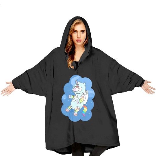 Unicorn Astronaut Blanket Hoodies