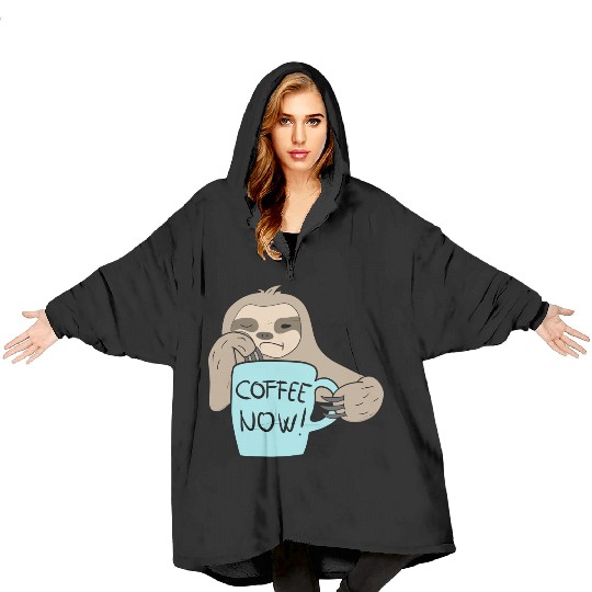 Sloth Stack cofee now ! Blanket Hoodies