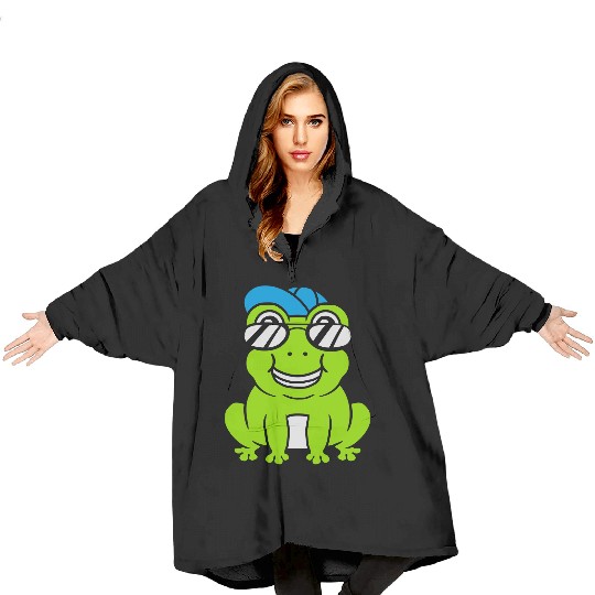 Sunglasses Cap Frog Boy Blanket Hoodies