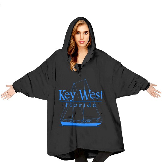 Sailing Key West Florida Vacation Blanket Hoodies