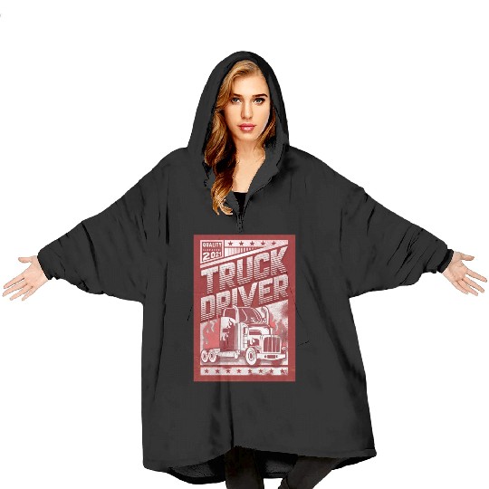 Truck Driver, Truck driving Blanket Hoodies