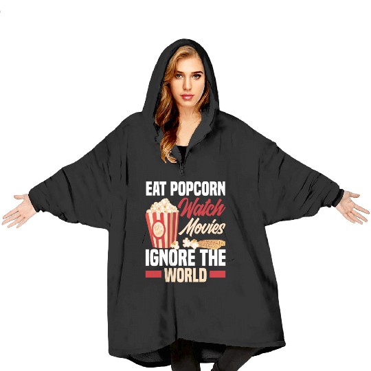 Film Popcorn Cinema Blanket Hoodies