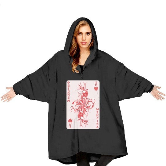 Folk Creature Wendigo Card Halloween Cryptid Blanket Hoodies