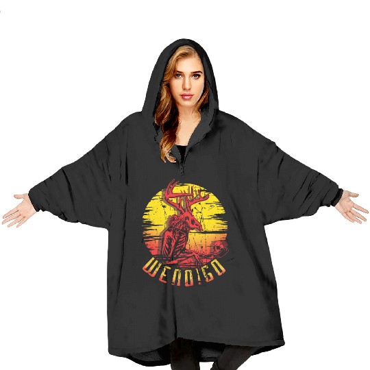 Wendigo Folk Creature Halloween Cryptid Blanket Hoodies