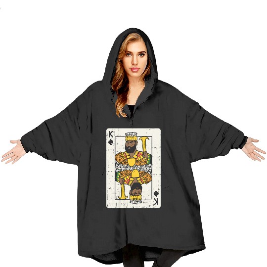 Mens African King Card Black Pride BLM Couple Matc Blanket Hoodies