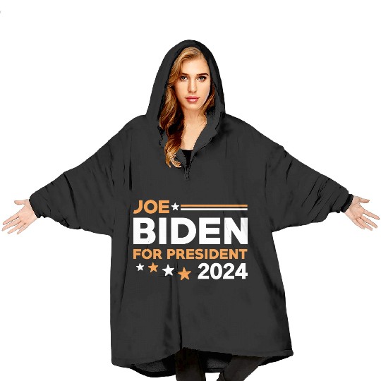 Joe Biden For President 2024 Blanket Hoodies