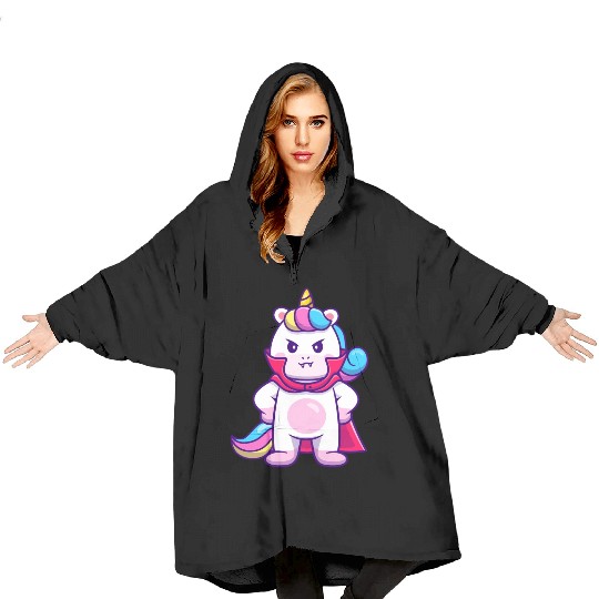 Unicorn Vampire - Halloween Blanket Hoodies