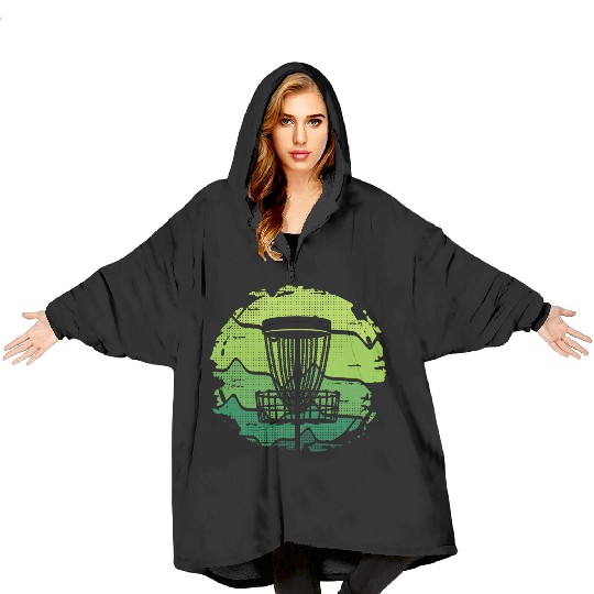 Disc Golfer Graphic Frisbees Flying Disc Golf Blanket Hoodies