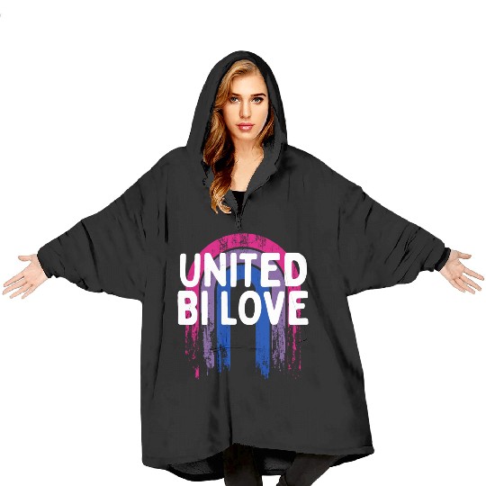 United Bi Love Bisexual LGBTQ Bi Pride LGBT Gay Blanket Hoodies