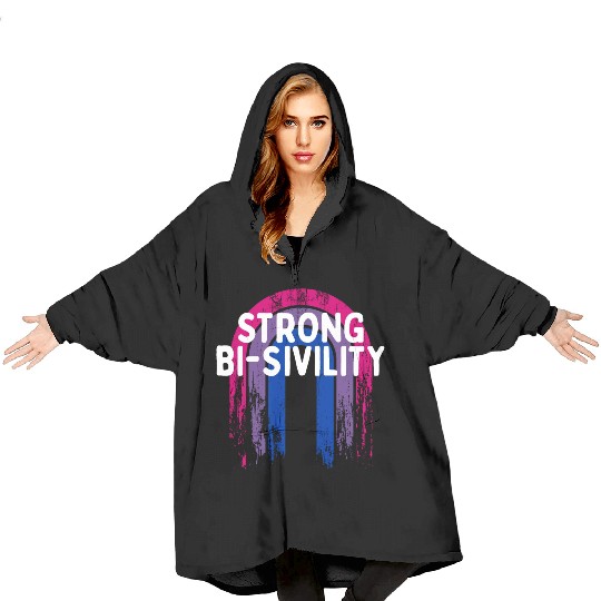 Strong Bi-sivility Bisexual LGBTQ Bi Pride LGBT Blanket Hoodies