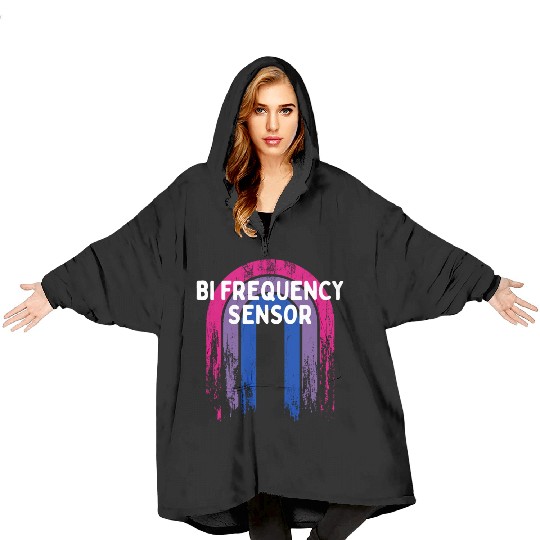 Bi Frequency Sensor Bisexual Pun Bi Pride Joke Blanket Hoodies