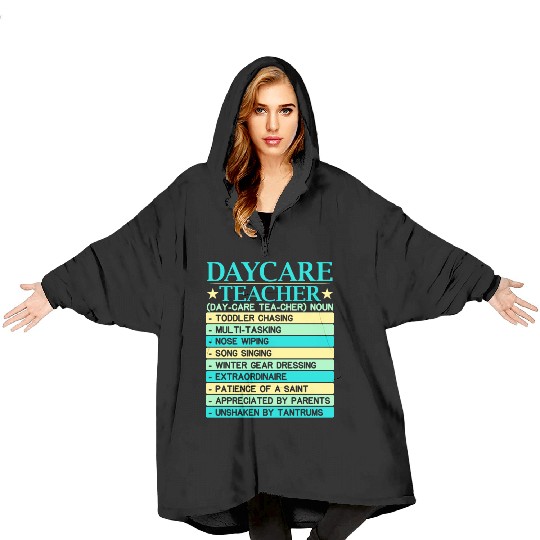 Daycare Teacher Childcare Educator Director Blanket Hoodies