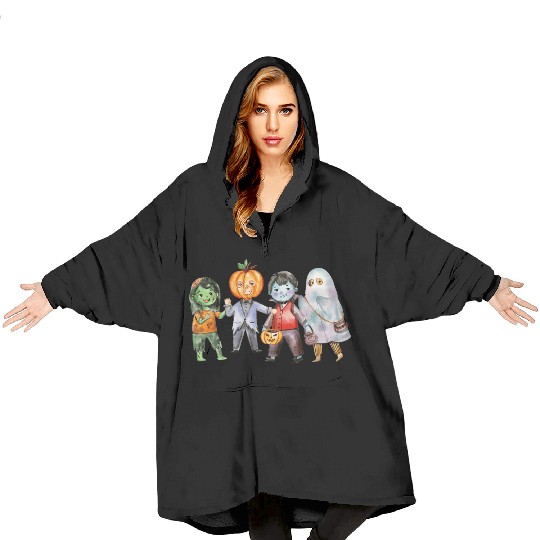 Halloween pumpkin spooky*T Blanket Hoodies