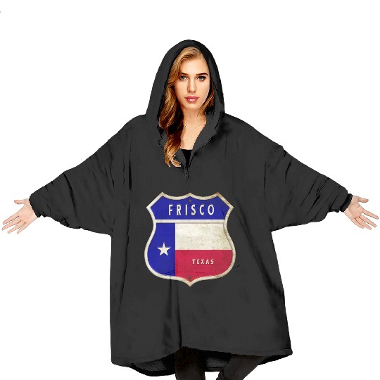 Frisco Texas crest flag design Blanket Hoodies