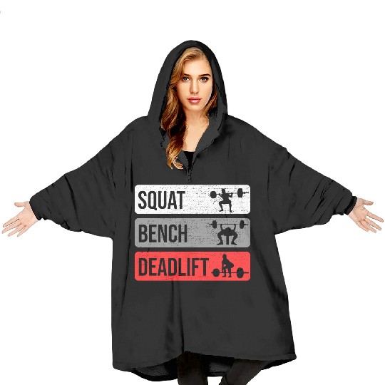 Gym Workout Squat Bench Deadlift Blanket Hoodies