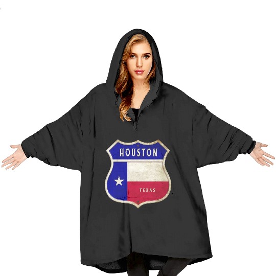 Houston Texas coat of arms flag design Blanket Hoodies