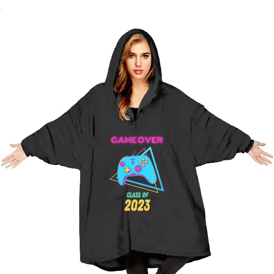 Game Over Class Of 2023 - Students Graduation 2023 Blanket Hoodies
