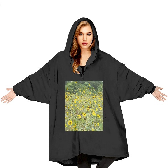 My Photography - Swamp Sunflowers in Texas Blanket Hoodies