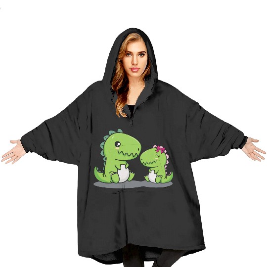 Big Brother Dino Siblings Baby Dinosaur Little Boy Blanket Hoodies