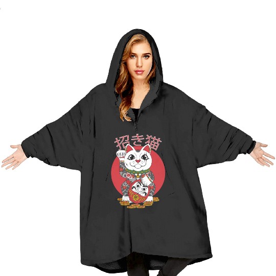 Maneki Neko Blanket Hoodies