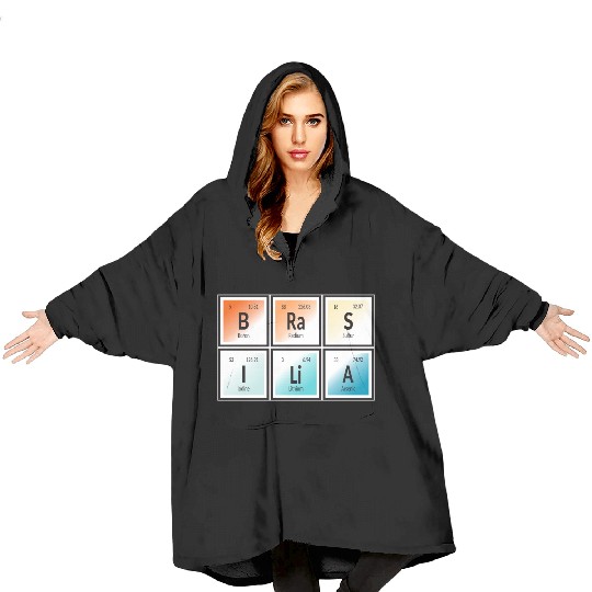 Brasilia | Periodic Table of Elements Blanket Hoodies