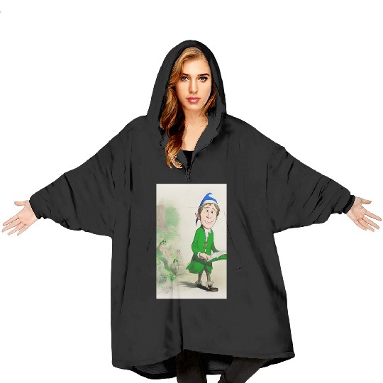 Elf with a book Blanket Hoodies