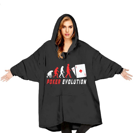 Poker Evolution Blanket Hoodies