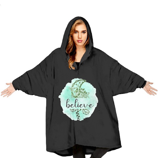 Soothing Green Dream Catcher Believe Design Blanket Hoodies