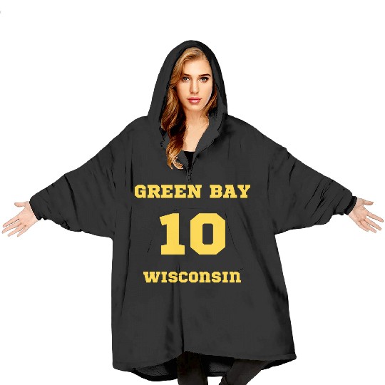 GREEN BAY WISCONSIN vintage distressed football Blanket Hoodies