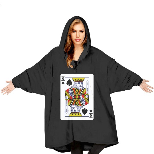 King Of Spades Playing Card Blanket Hoodies