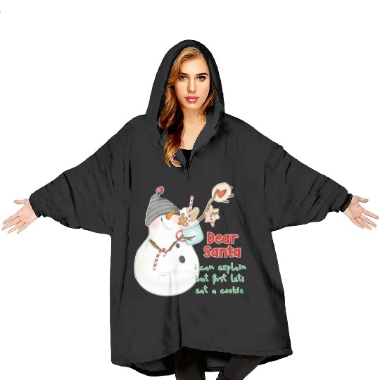 Dear Santa I can explain Blanket Hoodies