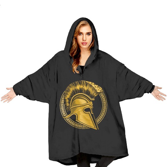 Gold Gladiator Sparta Greek Gym Workout Blanket Hoodies