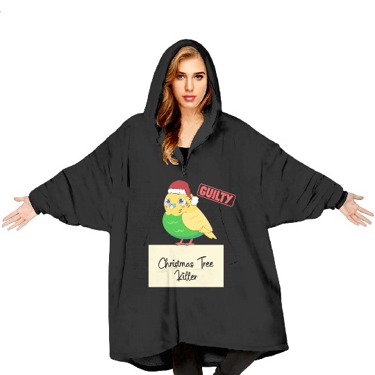 budgie christmas funny prison Blanket Hoodies