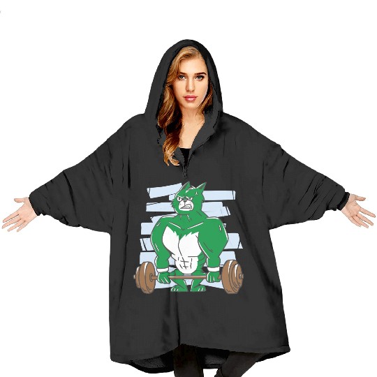 Pumping hulk. Gym Blanket Hoodies