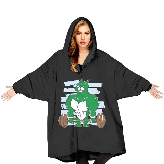 Pumping hulk. Gym Blanket Hoodies