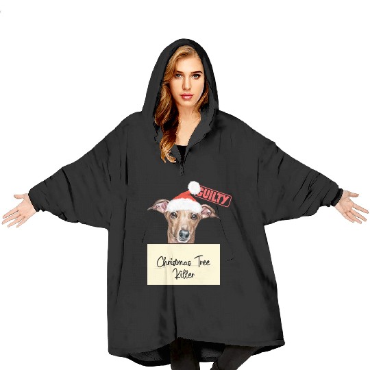 Italian Greyhound christmas funny prison Blanket Hoodies