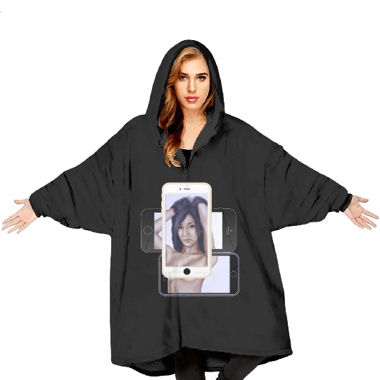 Illustration Logo – Phone Imaged Girl Blanket Hoodies