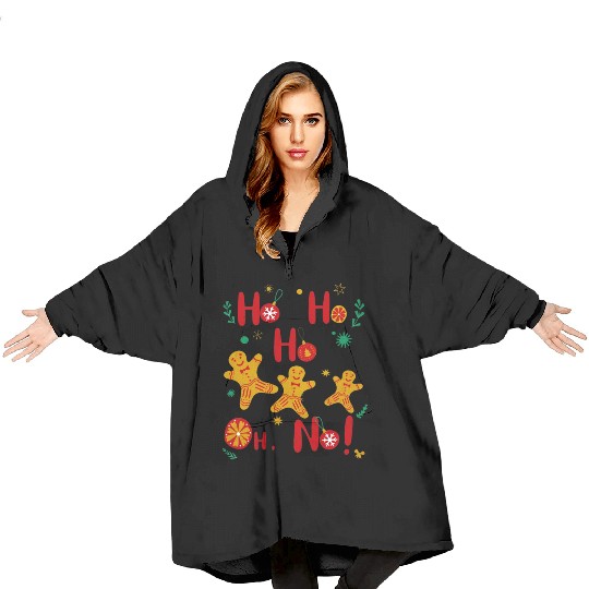 Ho Ho Ho Oh No! Blanket Hoodies