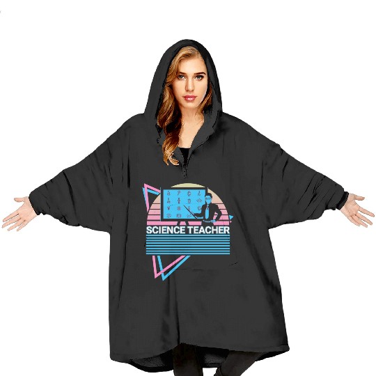 Science Teacher Retro Blanket Hoodies