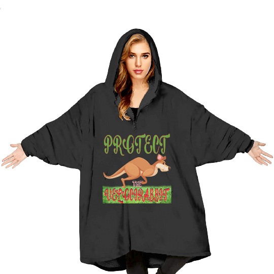 PROTECT THE VELOCIRABBIT Blanket Hoodies