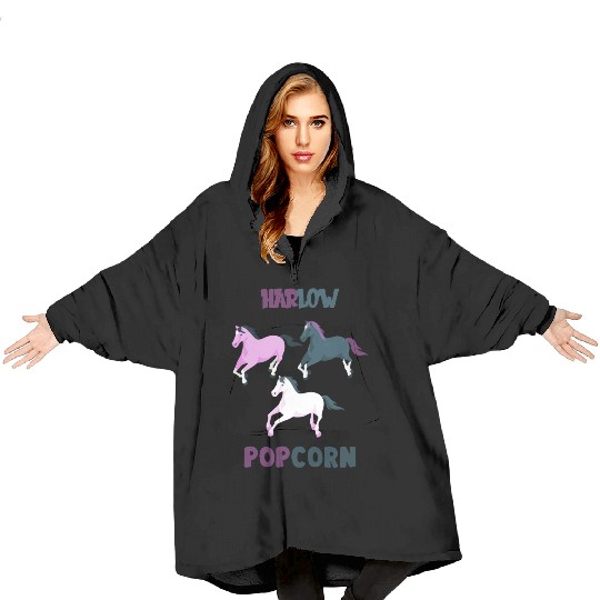 Harlow And Popcorn Merch Popcorn The Pony Blanket Hoodies