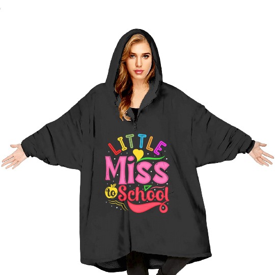 Little Miss Back To School Blanket Hoodies