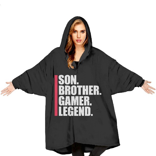 son brother gamer legend Blanket Hoodies
