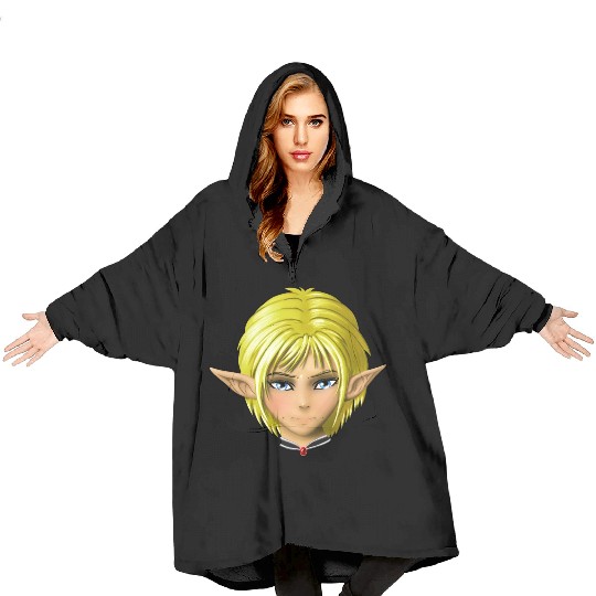 Portrait of an Elf Blanket Hoodies