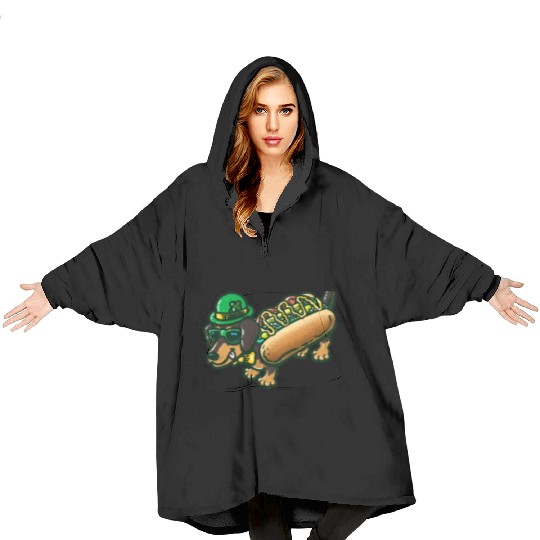 St Patrick's Day Chicago Dog Blanket Hoodies