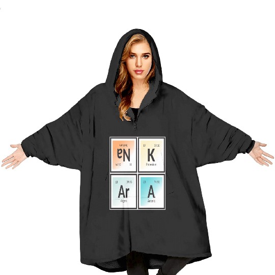 Ankara | Periodic Table of Elements Blanket Hoodies